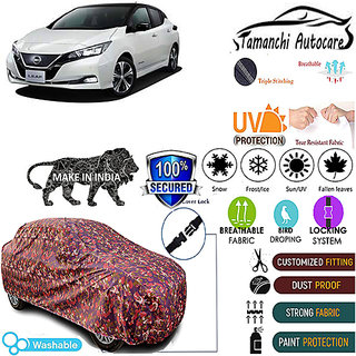 Tamanchi Autocare Cover Indoor Outdoor, All Weather Protection coverwith Triple Stitched for Nissan Leaf EV (Jungli) Tamanchi Autocare Cover Indoor Outdoor, All Weather Protection coverwith Triple Stitched for Nissan Leaf EV (Jungli)