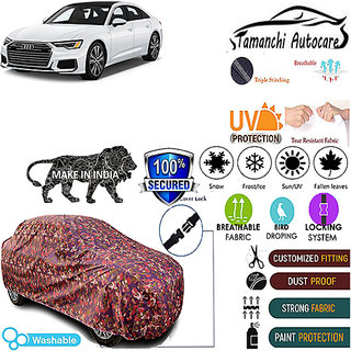                       Tamanchi Autocare Cover Indoor Outdoor, All Weather Protection  coverwith Triple Stitched for Audi New A6 (Jungli)                                              