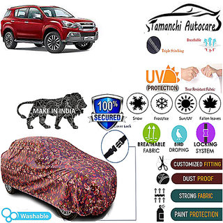 Tamanchi Autocare Cover Indoor Outdoor, All Weather Protection coverwith Triple Stitched for Isuzu MU-X (Jungli) Tamanchi Autocare Cover Indoor Outdoor, All Weather Protection coverwith Triple Stitched for Isuzu MU-X (Jungli)