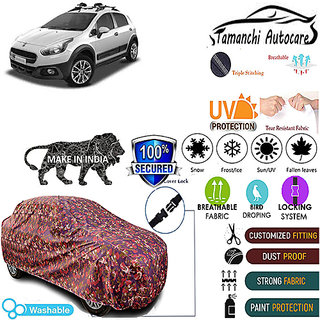 Tamanchi Autocare Cover Indoor Outdoor, All Weather Protection coverwith Triple Stitched for Fiat Aventura (Jungli) Tamanchi Autocare Cover Indoor Outdoor, All Weather Protection coverwith Triple Stitched for Fiat Aventura (Jungli)