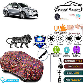 Tamanchi Autocare Cover Indoor Outdoor, All Weather Protection coverwith Triple Stitched for Maruti SX4 (Jungli) Tamanchi Autocare Cover Indoor Outdoor, All Weather Protection coverwith Triple Stitched for Maruti SX4 (Jungli)