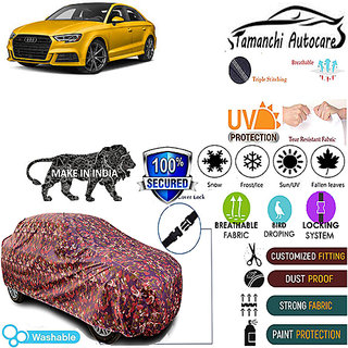                       Tamanchi Autocare Cover Indoor Outdoor, All Weather Protection  coverwith Triple Stitched for Audi S3 (Jungli)                                              