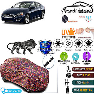                       Tamanchi Autocare Cover Indoor Outdoor, All Weather Protection  coverwith Triple Stitched for Volvo S60 (Jungli)                                              