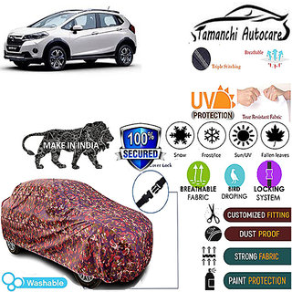                       Tamanchi Autocare Cover Indoor Outdoor, All Weather Protection  coverwith Triple Stitched for Honda Wr-V (Jungli)                                              