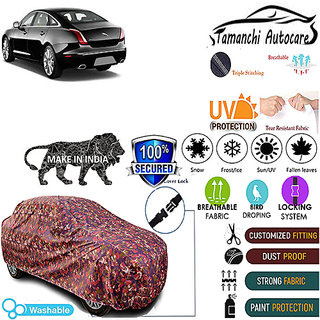 Tamanchi Autocare Cover Indoor Outdoor, All Weather Protection coverwith Triple Stitched for Jaguar XJ (Jungli) Tamanchi Autocare Cover Indoor Outdoor, All Weather Protection coverwith Triple Stitched for Jaguar XJ (Jungli)