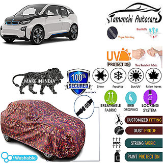 Tamanchi Autocare Cover Indoor Outdoor, All Weather Protection coverwith Triple Stitched for BMW i3 (Jungli) Tamanchi Autocare Cover Indoor Outdoor, All Weather Protection coverwith Triple Stitched for BMW i3 (Jungli)