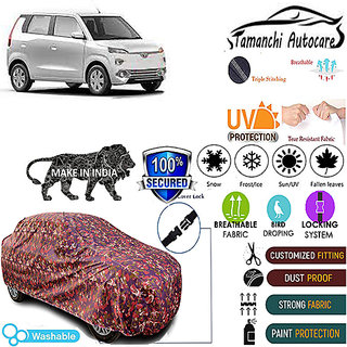Tamanchi Autocare Cover Indoor Outdoor, All Weather Protection coverwith Triple Stitched for Toyota Hyryder (Jungli) Tamanchi Autocare Cover Indoor Outdoor, All Weather Protection coverwith Triple Stitched for Toyota Hyryder (Jungli)