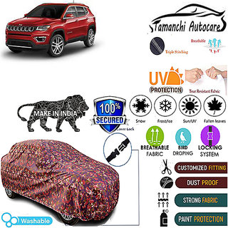 Tamanchi Autocare Cover Indoor Outdoor, All Weather Protection coverwith Triple Stitched for BMW Compass (Jungli) Tamanchi Autocare Cover Indoor Outdoor, All Weather Protection coverwith Triple Stitched for BMW Compass (Jungli)