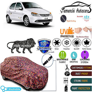 Tamanchi Autocare Cover Indoor Outdoor, All Weather Protection coverwith Triple Stitched for Tata Ev2 (Jungli) Tamanchi Autocare Cover Indoor Outdoor, All Weather Protection coverwith Triple Stitched for Tata Ev2 (Jungli)