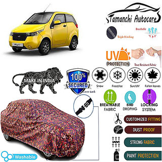 Tamanchi Autocare Cover Indoor Outdoor, All Weather Protection coverwith Triple Stitched for Mahindra e2o (Jungli) Tamanchi Autocare Cover Indoor Outdoor, All Weather Protection coverwith Triple Stitched for Mahindra e2o (Jungli)