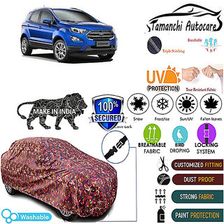 Tamanchi Autocare Cover Indoor Outdoor, All Weather Protection coverwith Triple Stitched for Ford Ecosport (Jungli) Tamanchi Autocare Cover Indoor Outdoor, All Weather Protection coverwith Triple Stitched for Ford Ecosport (Jungli)
