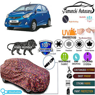 Tamanchi Autocare Cover Indoor Outdoor, All Weather Protection coverwith Triple Stitched for Hyundai Eon (Jungli) Tamanchi Autocare Cover Indoor Outdoor, All Weather Protection coverwith Triple Stitched for Hyundai Eon (Jungli)