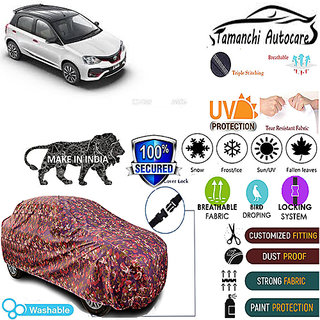 Tamanchi Autocare Cover Indoor Outdoor, All Weather Protection coverwith Triple Stitched for Toyota Liva (Jungli) Tamanchi Autocare Cover Indoor Outdoor, All Weather Protection coverwith Triple Stitched for Toyota Liva (Jungli)