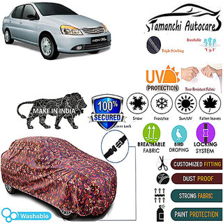 Tamanchi Autocare Cover Indoor Outdoor, All Weather Protection coverwith Triple Stitched for Tata Indigo XL (Jungli) Tamanchi Autocare Cover Indoor Outdoor, All Weather Protection coverwith Triple Stitched for Tata Indigo XL (Jungli)