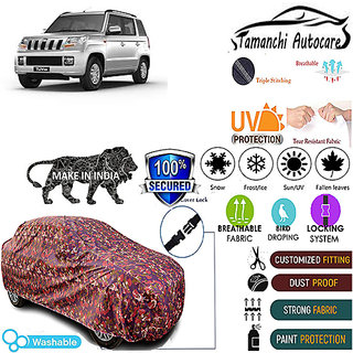                       Tamanchi Autocare Cover Indoor Outdoor, All Weather Protection  coverwith Triple Stitched for Mahindra TUV 300 (Jungli)                                              