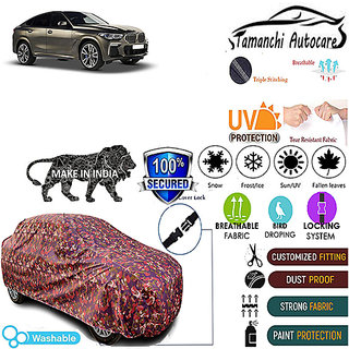 Tamanchi Autocare Cover Indoor Outdoor, All Weather Protection coverwith Triple Stitched for BMW X6 2020 (Jungli) Tamanchi Autocare Cover Indoor Outdoor, All Weather Protection coverwith Triple Stitched for BMW X6 2020 (Jungli)