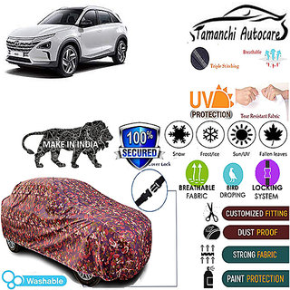                       Tamanchi Autocare Cover Indoor Outdoor, All Weather Protection  coverwith Triple Stitched for Hyundai Nexo (Jungli)                                              