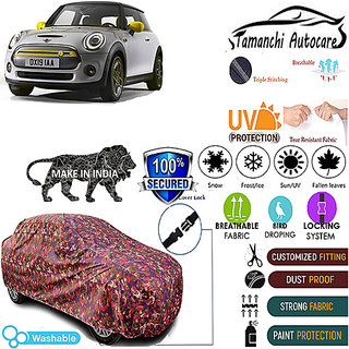 Tamanchi Autocare Cover Indoor Outdoor, All Weather Protection coverwith Triple Stitched for Mini Cooper SE (Jungli) Tamanchi Autocare Cover Indoor Outdoor, All Weather Protection coverwith Triple Stitched for Mini Cooper SE (Jungli)