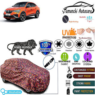 Tamanchi Autocare Cover Indoor Outdoor, All Weather Protection coverwith Triple Stitched for Renault Arkana (Jungli) Tamanchi Autocare Cover Indoor Outdoor, All Weather Protection coverwith Triple Stitched for Renault Arkana (Jungli)