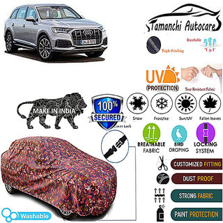 Tamanchi Autocare Cover Indoor Outdoor, All Weather Protection coverwith Triple Stitched for Audi Q7 Facelift (Jungli) Tamanchi Autocare Cover Indoor Outdoor, All Weather Protection coverwith Triple Stitched for Audi Q7 Facelift (Jungli)
