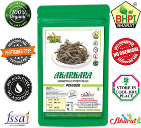 BHARAT Akarkara Powder (Anacyclus Pyrethrum Powder, Pellitory Root Powder, Akarkara Asli) 200g