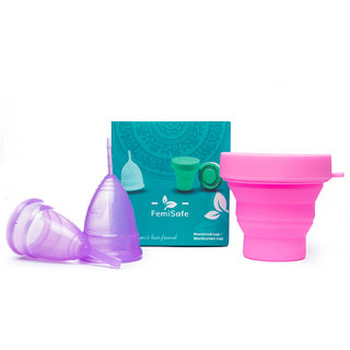 FemiSafe 2 Menstrual Cup Steriliser combo ( Medium + Large)