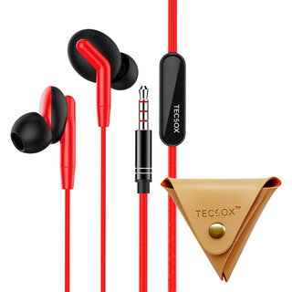 Buy Tecsox Roar Wired In Ear Headphones With Mic High Bass Earphones 12mm Drive Online 319 from ShopClues