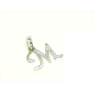 Raviour lifestyle Silver 'M' Letter Pendants for Girls  Women Men Unisex Locket Alphabet