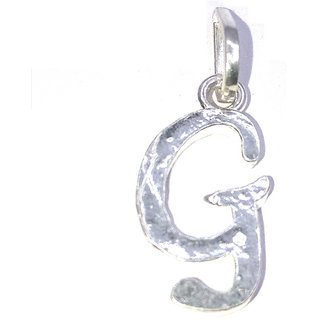Raviour lifestyle Silver 'G' Letter Pendants for Girls  Women Men Unisex Locket Alphabet