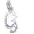 Raviour lifestyle Silver 'G' Letter Pendants for Girls  Women Men Unisex Locket Alphabet