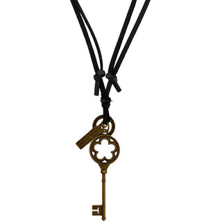                       M Men Style  Hot Selling Genuine Adjustable Key Leather Cord  Gold, Black  Bronze, Leather 00 Pendant For Unisex                                              