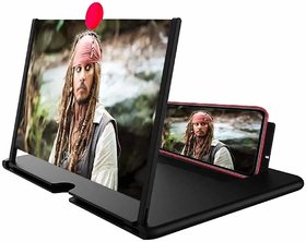 Mobile Phone 3D Screen Magnifier Video Screen Amplifier Eyes Protection Stand Holder- Multicolor