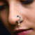 Oxidised Gold with Artificial stone and beads Alloy Maharashtrian Nath Nathiya./ Nose Pin for women