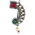 Oxidised Gold with Artificial stone and beads Alloy Maharashtrian banu Nath Nathiya./ Nose Pin for women