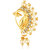 Gold Plated Mayur design with Peals AD Stone Alloy Maharashtrian Nath Nathiya./ Nose Pin for women
