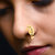 Gold Plated Mayur design with Peals AD Stone Alloy Maharashtrian Nath Nathiya./ Nose Pin for women