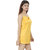 Nivcy Women Satin Nightwear Square Neck Yellow (Small)