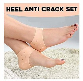 Raptech Half Heel Socks Anti Crack Silicon Gel Heel And Foot Protector Moisturizing Socks for Foot Care, Pain Relief
