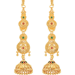                       Vighnaharta Traditional Gold Plated Screw back alloy kanchain Jhumki Earring for Women and Girls                                              