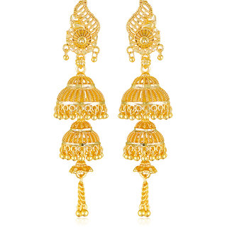                       Vighnaharta Allure Charming bollywood Screw back alloy Gold Plated Jhumki Earring for Women and Girls                                              