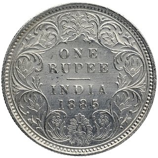                       one rupees 1885 unc coin                                              