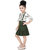 Clobay knife pleated dungaree skirt for girls