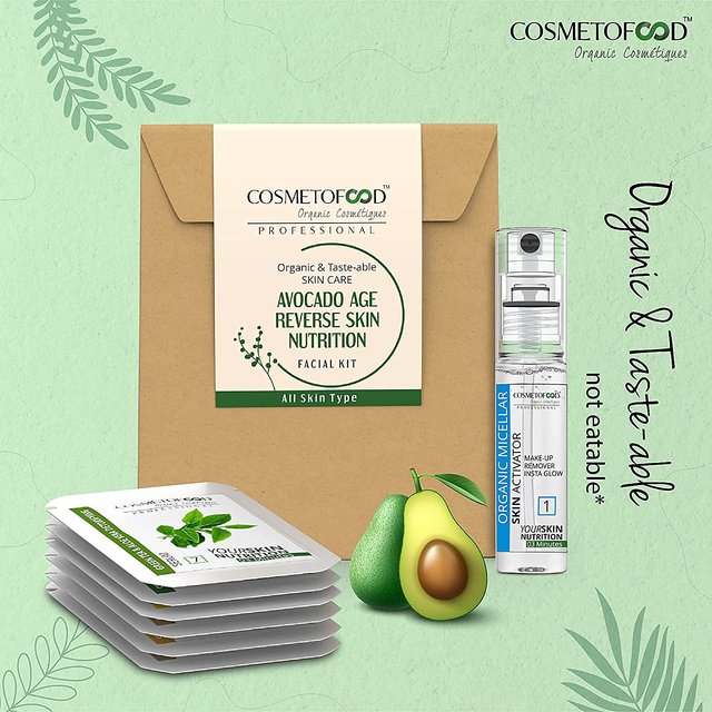 Cosmetofood Skinergy Quinoa & Chia Seed De-Blemish Face Scrub With Avocado Facial Kit, 85 mL