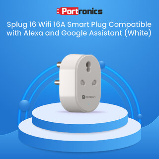 Buy Portronics Splug 16 Wifi 16A Smart Plug Compatible with Alexa and ...