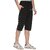 Hasina Men's Comfortable Black Capri With SidePockets For Casual and Sports Wear