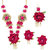 Sukkhi Trendy White & Red Single Layered Flower Necklace Set for Haldi Ceremony