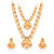 Sukkhi Classic Pearl Gold Plated Goddess Long Haram Temple Necklace Set for Women
