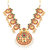 Sukkhi Gorgeous Pearl Gold Plated Long Haram Temple Necklace Set For Women
