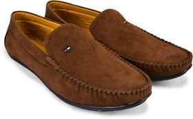 Kwiclo Men's Casual Slip-On Shoe Brown