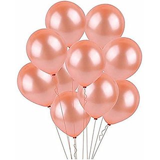                       Hippity Hop Rosegold Metallic Chrome Balloons, 12 Inch Balloon For Birthday (Pack of 50)                                              
